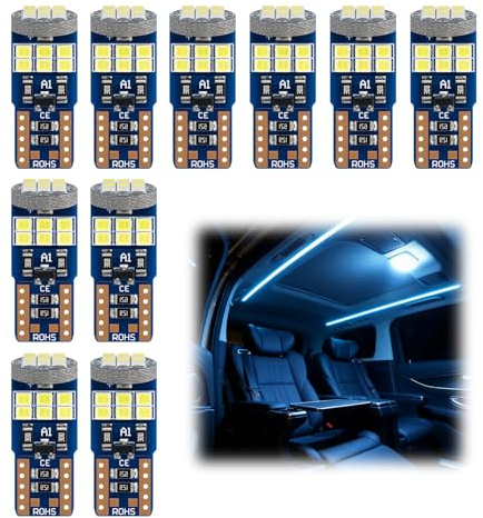 EuSupNova W5W LED Canbus sin Error, 10PCS T10 Luces LED Interior Coche