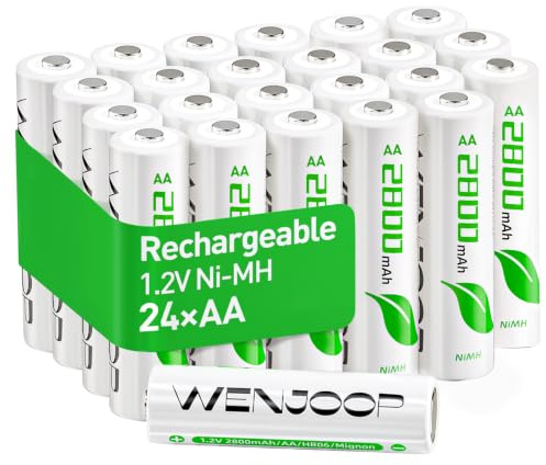 Piles Rechargeables AA HR6 Lot de 24 pour Télécommandes,Jouets