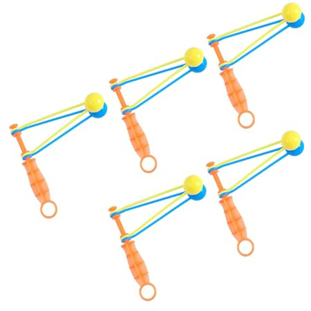 Hidyliu Innovadores Juguetes de Bola con Manivela, 5 uds., Hacedor de Ruido Duradero para Fiestas Infantiles, Plástico Ligero