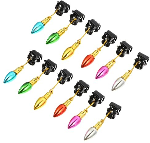 HANABASS 24 Piezas Pinzas para Barba Adornos Pelo Barba de Plástico Reutilizables y Fáciles de Colocar para Vello Facial, Novio y Abuelo, Decoración Navideña Árbol de Color Color Aleatorio