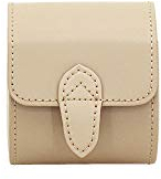 Friedrich23 Uhrenetui - Uhrenrolle Cordoba aus Echtleder in beige – Platz für 1 Uhr – Druckknopf und Uhrenkissen