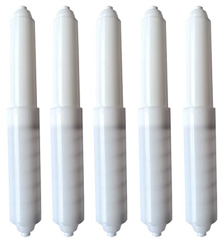 5pcs Toilet Paper Holder Rollers, Plastic Toilet Tissue Roll Holder Insert in bathroom Toilet Replacement Roller Spring Loaded