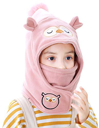 Happy Cherry - Kinder Balaclava Jungen Mädchen für Ski Radfahren Schal Kapuzenschal Thermische Sturmhauben Winter Polar Hut Warmen mit Schal Mütze Halsschutz - 2-8 Jahre