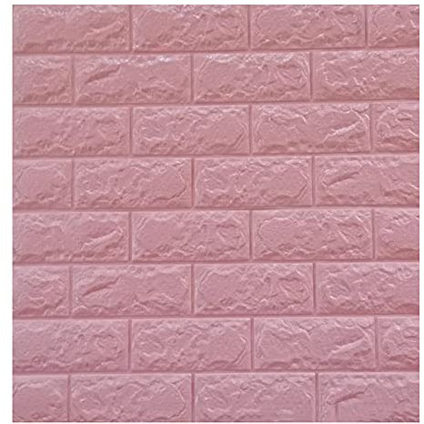XiinxiGo Wandpaneele Selbstklebende Ziegel Tapete Wandaufkleber für Wohnzimmer Schlafzimmer Küche,Rosa,2Stück(60 * 60 cm *4MM)