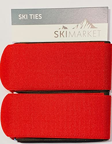 SkiMarket Ski-Krawatten – Jumbo-Ski-Krawatten, 7 erstaunliche Farben, Rot