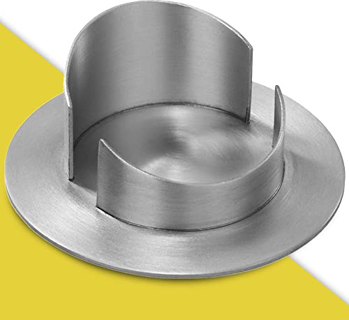 WikaKerzen Ljusstake för ljus – ljusstake i silver och guld borstad mässing metall – ljushållare för bröllop, nattvardsgång och dopljus (Ø 6 cm, silver)