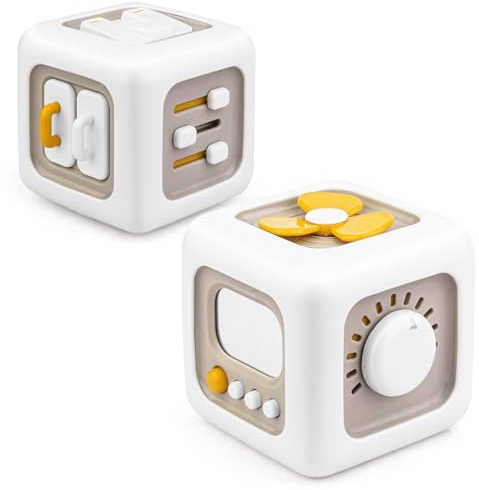 Swiecedon Lernwürfel - 6-in-1-Kognitionsspielzeug für Kleinkinder, Montessori Spielzeug, Reisespielzeug für Kinder von 1-3 Jahren, Erlernen der Feinmotorik und Problemlösungskompetenz