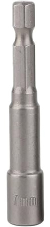 Recogwood 7 mm magnetiskt hexagonuttag, 65 mm långt 1/4 tum sexskaft, magnetisk muttersats, drivrutin, snabbväxlande skiftnyckel, adapter, skruvdragare, mutter, skruvdragare, bitset
