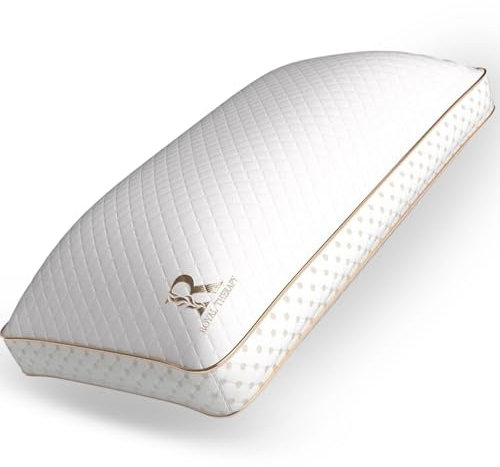 Royal Therapy Queen Memory Foam Pillow, Adjustable Shredded Odor-Free Pillow for Neck & Shoulder Pain Relief, Support for Back, Stomach, Side Sleepers, AirFlowPRO