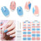 Adesivi Unghie Gel UV - 28 Pcs Smalto Adesivo per Unghie, Nail Stickers Full Wraps, Lampada LED, Lima e Stick per Donne e Ragazze