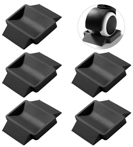 VooGenzek 5 Piezas 3.5x6 cm Tazas de Goma para Muebles, Almohadillas Protectoras de Goma para Pies, Posavasos Antideslizantes de Muebles, para Suelos Camas Sofás Sillas Ruedas, Negro