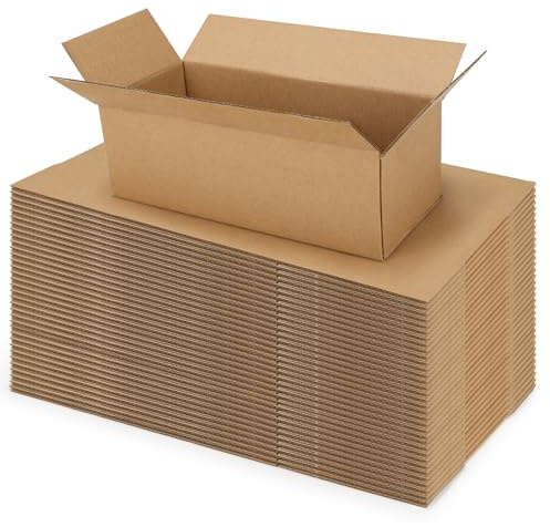 EYMPEU Förpackning med 40 kartonglådor 22,9 x 10,2 x 7,7 cm med lock för frakt