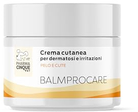PHARMACINQUEPET Crema Prurito Cane e Arrossamenti – Crema Lenitiva per Pelle Sensibile e Cute Irritata – Idrata e Protegge – 50 ml Balmprocare