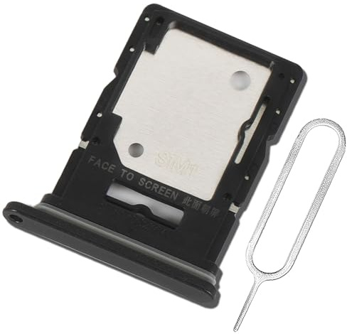 ExtKry Bandeja SIM para Xiaomi Redmi Note 14 5G,Negro | Calidad original bandeja de tarjeta SIM bandeja para SIM bandeja ranura SIM bandeja tarjeta SIM con aguja eyectora.