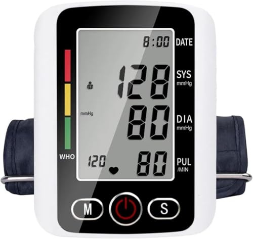 Blood Pressure Monitors Large Cuff Size 22cm to 36cm - Blood Pressure Machine with Cuff for Upper Arm - Heart Rate Hypertension Monitor - Blood-Pressure Monitor with LCD Display - No Cable & Batt.