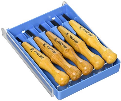 Mikisyo Hamono Power Grip Chisel Chisel Set of 5 Transparent Case (no.80015)
