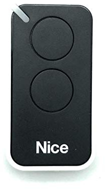 NICE INTI2 nero 2-canali Telecomando radiocomando, 433.92Mhz rolling code. Compatibile con FLOR-S, ONE, FLORE, INTI trasmettitori.