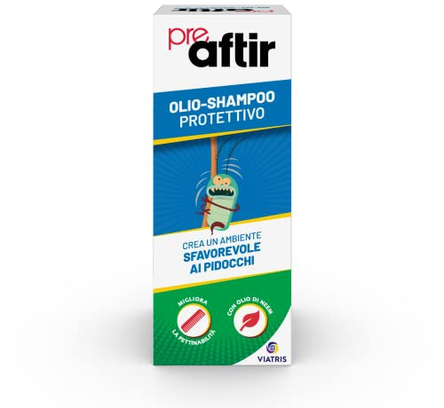 Preaftir Olio Shampoo Preventivo Antipidocchi, Trattamento Pidocchi e Lendini, Azione Lenitiva, Antiprurito, per Adulti e Bambini, 150 ml