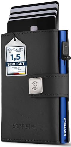 SF SCOFIELD Trinity Premium Slim Wallet I Wallets for Men I Kartenetui Herren 10 – 12 Karten I Kreditkartenetui I RFID Schutz I Karten Portemonnaie I Smart Wallet I Herren Geldbörse I Card Holder