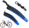 Vockvic Fahrrad Schutzblech Set, Verstellbarer Fahrradschutzblech Fahrradzubehör Vorne Hinterrad Schutzblech Spritzschutz MTB Steckschutzblech Kotflügel für Mountainbike Rennrad (Blau)