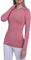 TCA Thermounterwäsche Damen Extra Warm - Thermo Unterwäsche für Sport - Thermoshirt Funktionsshirt Langarm - Kompressions Laufoberteil - Dunkelpink, XL