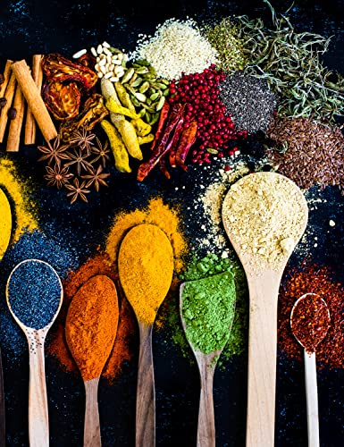 Queence Couvercle de plaque vitrocéramique - Épices - 40 x 52 cm - En verre acrylique - Protection anti-éclaboussures