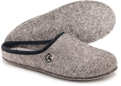 ESTRO Pantuflas de Fieltro Hombre - Pantuflas Hombre Zapatillas de Estar Por Casa Zapatillas con Suela de Fieltro FELT (Gris, 45 EU)