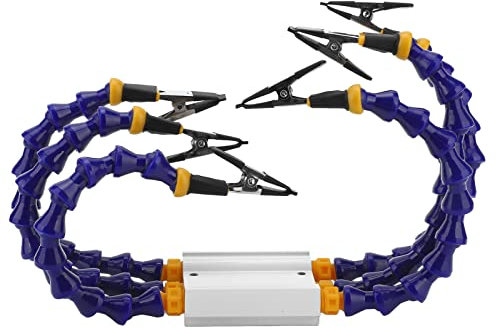 Dritte Hand Lötwerkzeug, Löten Helfende Hände ABS Flexible Mehrarm-Schweißvorrichtung Schweißhilfen Aluminiumlegierungsbasis Drittens Lötstationen (6 STÜCKE)