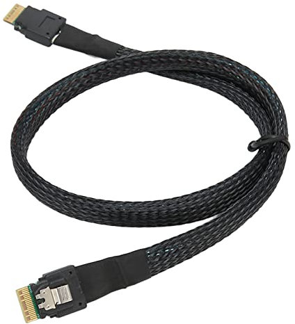 Cavo SAS Sottile, Connessione Adattatore Mini SAS Cavo di Allineamento Ad Alta velocità, Cavo per Disco Rigido Host Computer Sottile a Doppia estremità 8654-8654 per HDD Telaio (1 m / 3,3 Piedi)