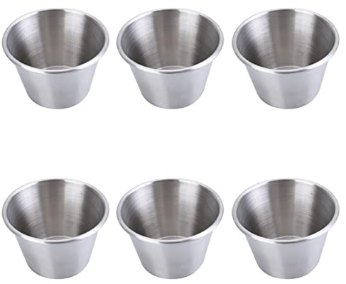 Tissting 6 Bicchieri in Acciaio Inox Bicchieri da Bere in Metallo Infrangibili e Impilabili Bicchiere Portatile da 70ml per Bere Birra e Vino per La Casa e Le attività All'Aperto