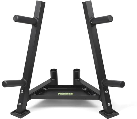 PhysKcal H2 Hantelscheiben Aufbewahrung, Rack für Stoßstangenplatten, Standardscheiben