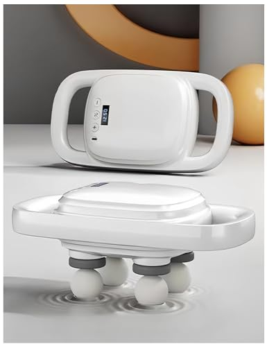 Bewinner Elektrisches Massagegerät mit 4 Köpfen, 5 Gängen, 2 Modi, Handmassagegerät für Tiefes Gewebe, Tragbare -Massagepistole für Rücken, Beine, Nacken, Schulter und Körper (weiß)