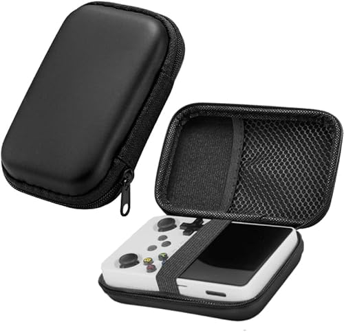 BeisDirect Harte EVA-Hülle für MIYOO MINI PLUS R36S R35S RGB20SXU10 Handheld-Spielkonsole, tragbare Aufbewahrungstasche Reisetasche für ANBERNIC RG35XX RG35XX PLUS Spielekonsole (schwarz)