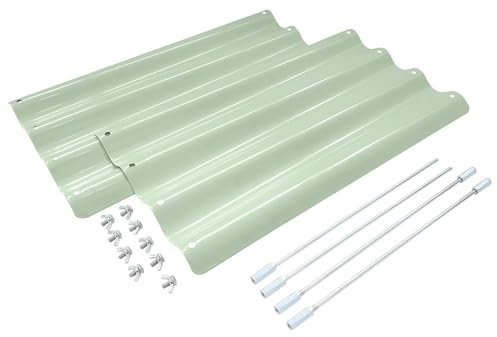 Harbour Housewares Galvanised Steel Raised Garden Bed Extension Set - 50cm - Green - Large Outdoor Vegetable Flower Grow Planter Trough Box