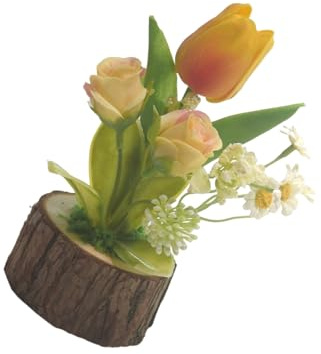 Finto tulipano piccolo vaso di fiori casa fattoria decorazione casa piante artificiali da interno tulipano finto piante in vaso