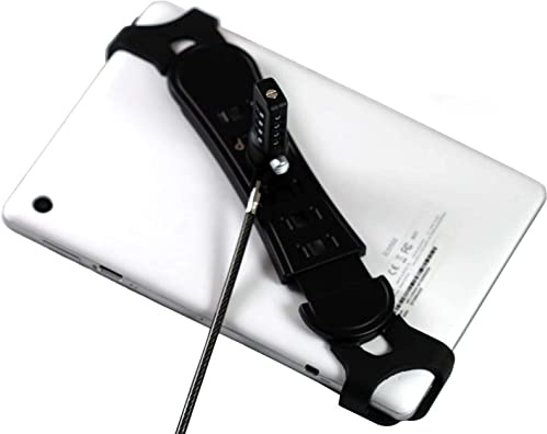 Navitech Security Anti Theft Adjustable Bracket with Steel Combination Cable Lock - Compatible With ZIOVO Android 14 10 Inch Tablet