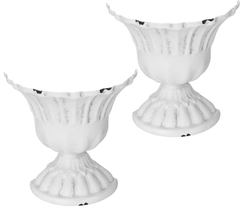 DIYEAH 2piezas Jarrón de Flores de Media Pared de Hierro Maceta Decorativa para Pared Plantas Decoración Romántica de Estilo Rústico para Sala de Estar