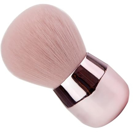 Veemoon Brocha para Maquillaje Facial en Polvo Rosa, Pincel Grande Tipo Hongo para Polvos Sueltos y Colorete, Mango, Herramienta Esencial para Base y Aplicación Uniforme, Uso