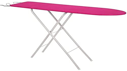 MSV Table à Repasser 122x30x80cm Acier Rose, Vert ou Bleu