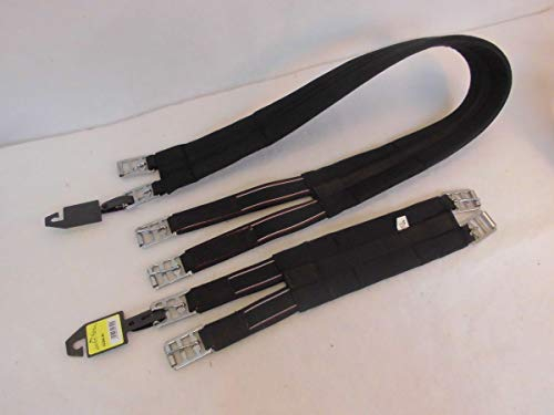 Horizont Sattelgurt aus gestepptem Gewebe mit elastischen Gummizügen, 130cm lang, schwarz