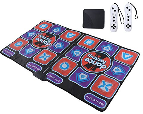 Alfombra de baile musical, doble alfombra de baile inalámbrica para PC y TV, alfombra de baile electrónica plegable, regalos de yoga con USB y mando a distancia, pantalla de flecha, 160 x 92 Cm