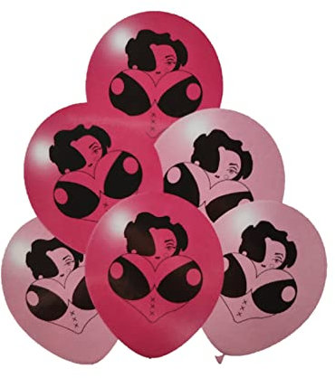 ZENZERO® - PALLONCINI per FESTA Addio al CELIBATO/NUBILATO - in Mylar o Lattice - Pezzi: (6 -Set Donna Formosa in Lattice)