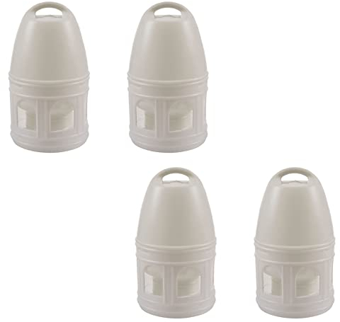 4 x abnehmbare weiße Kunststofftränke mit für Tauben, Vogelbedarf, 29 cm x 17 cm