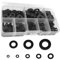 Nylon Washers Assorted, 500 Pcs M2 M2.5 M3 M4 M5 M6 M8 M10 Black Nylon Flat Round Gaskets Washer for Screws Bolts Plumbing