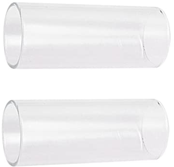 SHOWERORO 2pc Medium Bottleneck Glass Guitar Slide Durable Acoustic Slide for Guitarists Enhances Harmonics for Electric and Acoustic Guitar Players