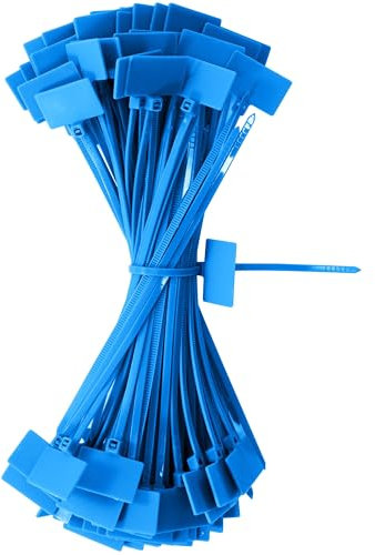 QIMEI-SHOP Bridas Plastico Azul 150mm x 3 mm Bridas para Cables Etiquetas Amarre Cable Sujetacables Eléctricos para Gestión de Cablesde Jardinería 100 Piezas