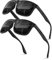 Wrimen Sonnenbrille Herren-Polarisiert-UV400 Blend Schutz-Mode-Retro-Unisex-Ultraleicht-Sonnenbrillen-Klassisch Rechteckig-Outdoor Sport Brille für Fahren Reise Angeln Schwarz-Schwarz