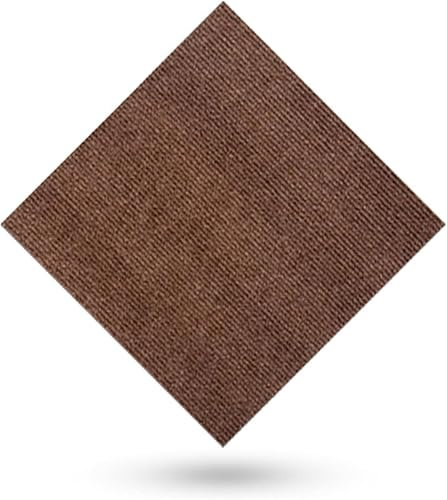 Mattplattor, 20x20 tum självhäftande tvättbara mattplattor, mångsidiga fyrkantiga golvmattor for husdjur (brun, 10 st)(Brown,12PCS)
