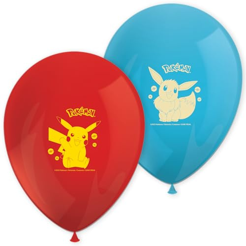 8Pk Pokemon Latex Balloons