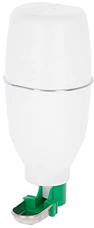 KERBL Kaninchentränke (Tränker mit Edelstahltrinktasse, 12 x 12 x 26 cm Wasserstation zum Einhängen) 74302